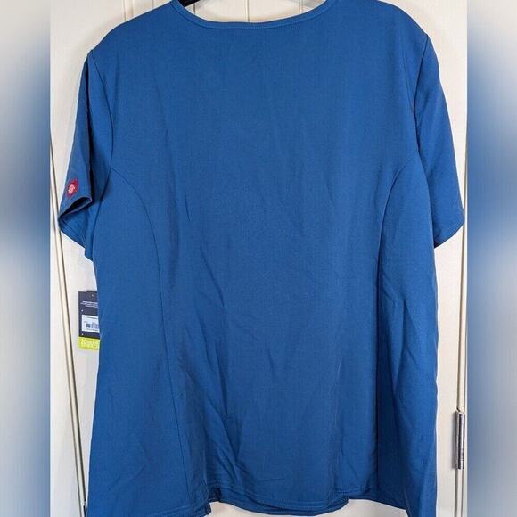 Dickies Xtreme Stretch V-Neck Short Sleeve Scrub Top Blue Size 2X NWT - Picture 5 of 8